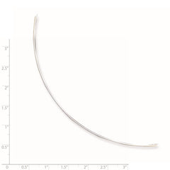 Sterling Silver Solid Polished 1.2mm Neck Wire Necklace