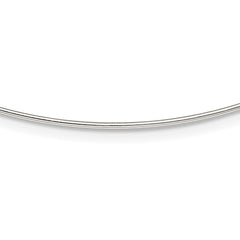 Sterling Silver Solid Polished 1.2mm Neck Wire Necklace