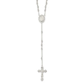 Sterling Silver Polished Rosary Necklace