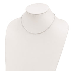 Sterling Silver Polished Beaded Necklace - 2
