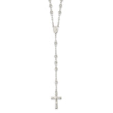 Sterling Silver Polished Rosary 26 inch Necklace