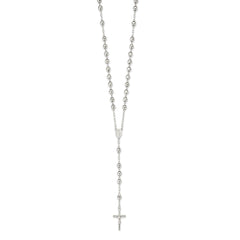 Sterling Silver Polished Rosary Necklace - 3