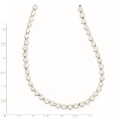4-5mm White Round Imitation Shell Pearl with Glass Bead 24 inch Eyewear Chain