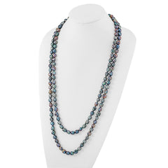 9-10mm Black Baroque Freshwater Cultured Pearl Endless 64 inch Necklace