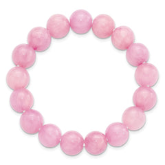 Pink Rose Quartz 10.00mm Beaded Stretch Bracelet