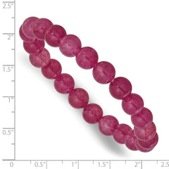 Strawberry Quartz 8.50mm Beaded Stretch Bracelet