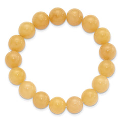 Yellow Quartz 10.00mm Beaded Stretch Bracelet
