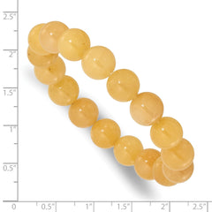 Yellow Quartz 10.00mm Beaded Stretch Bracelet
