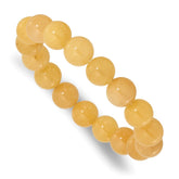 Yellow Quartz 10.00mm Beaded Stretch Bracelet