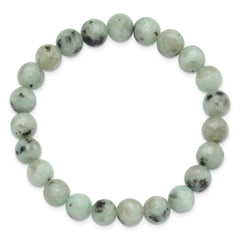 Kiwi Jasper 8.5mm Beaded Stretch Bracelet