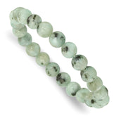 Kiwi Jasper 8.5mm Beaded Stretch Bracelet