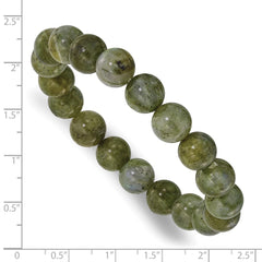 Green Labradorite 10.00mm Beaded Stretch Bracelet