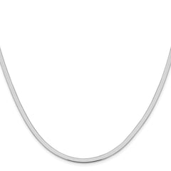Sterling Silver Rhodium-plated 3mm Magic Herringbone Chain - 6
