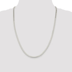 Sterling Silver Rhodium-plated 3mm Magic Herringbone Chain - 5