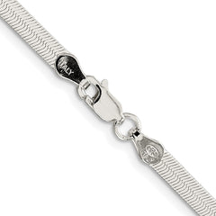 Sterling Silver Rhodium-plated 3.5mm Magic Herringbone Chain - 7