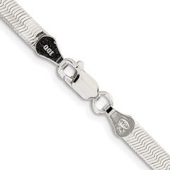 Sterling Silver Rhodium-plated 4.5mm Magic Herringbone Chain - 6