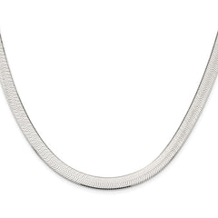 Sterling Silver Rhodium-plated 7.3mm Magic Herringbone Chain - 2