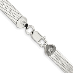 Sterling Silver Rhodium-plated 7.3mm Magic Herringbone Chain - 2