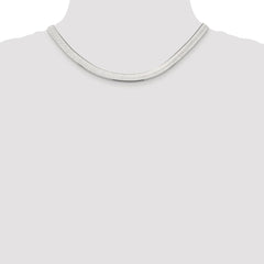 Sterling Silver Rhodium-plated 7.3mm Magic Herringbone Chain - 2