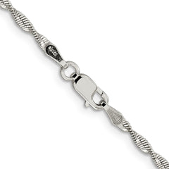Sterling Silver 2mm Twisted Herringbone Chain - 2