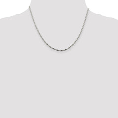 Sterling Silver 2mm Twisted Herringbone Chain - 2