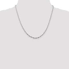 Sterling Silver 2mm Twisted Herringbone Chain - 5