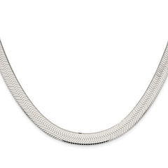 Sterling Silver Rhodium-plated 8.75mm Magic Herringbone Chain - 5