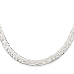 Sterling Silver Rhodium-plated 10.5mm Magic Herringbone Chain - 3