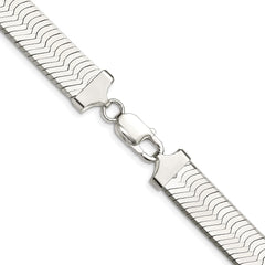 Sterling Silver Rhodium-plated 10.5mm Magic Herringbone Chain - 4