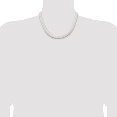 Sterling Silver Rhodium-plated 10.5mm Magic Herringbone Chain - 3