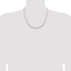 Sterling Silver Rhodium-plated 10.5mm Magic Herringbone Chain - 4