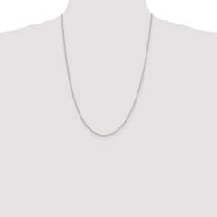 Sterling Silver Rhodium-plated 1.5mm Diamond-cut Cable Chain