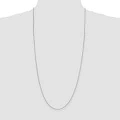 Sterling Silver Rhodium-plated 1.5mm Diamond-cut Cable Chain - 7