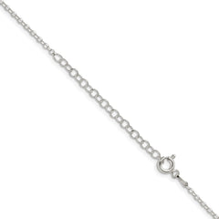 Sterling Silver 1.75mm Diamond-cut Cable Chain w/2in ext.