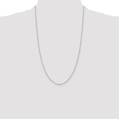 Sterling Silver Rhodium-plated 1.75mm Diamond-cut Cable Chain - 4