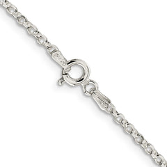 Sterling Silver 2.2mm Diamond-cut Cable Chain - 7