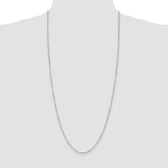Sterling Silver Rhodium-plated 2.2mm Diamond-cut Cable Chain - 4