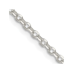 Sterling Silver 2.6mm Diamond-cut Cable Chain - 5