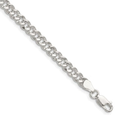 Sterling Silver 4.75mm Hammered Curb Chain - 6