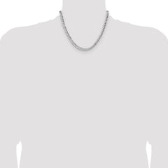 Sterling Silver 6.35mm Hammered Curb Chain - 4
