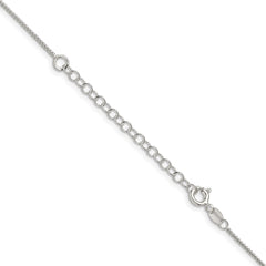 Sterling Silver 1mm Round Box Chain w/2in ext.
