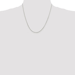 Sterling Silver Rhodium-plated 1mm Round Box Chain - 2