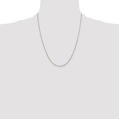 Sterling Silver Rhodium-plated 1mm Round Box Chain - 6