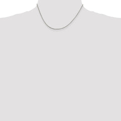 Sterling Silver 1.25mm Round Box Chain - 7