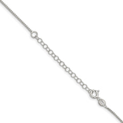 Sterling Silver 1.25mm Round Box Chain w/2in ext.