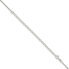 Sterling Silver 1.25mm Round Box Chain w/4in ext.