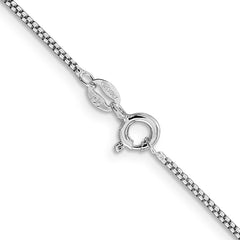 Sterling Silver Rhodium-plated 1.25mm Round Box Chain - 4