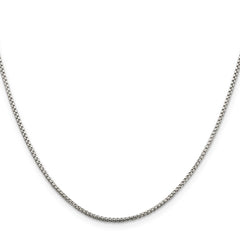 Sterling Silver 1.5mm Round Box Chain - 6