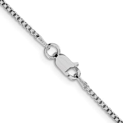 Sterling Silver Rhodium-plated 1.5mm Round Box Chain - 5