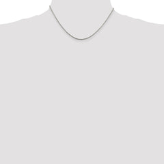 Sterling Silver Rhodium-plated 1.5mm Round Box Chain - 5